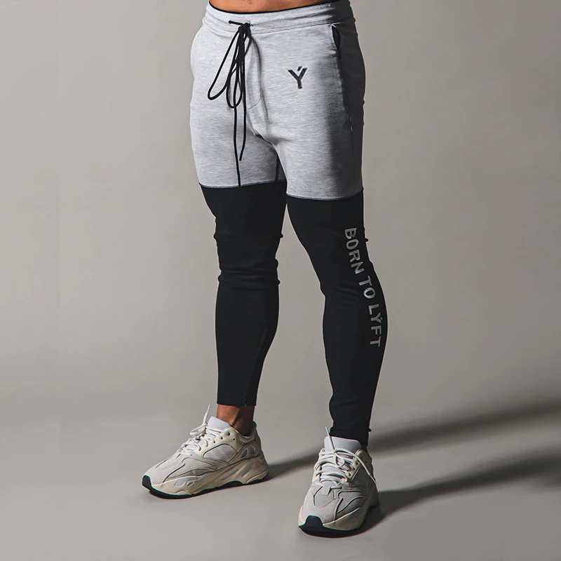 

2020 JAPAN Brand Gym Men's Pants Joggers Skinny Sweatpants Printed Tights Fitness Sweatpants Men Zipper Pockets Trousers Pants