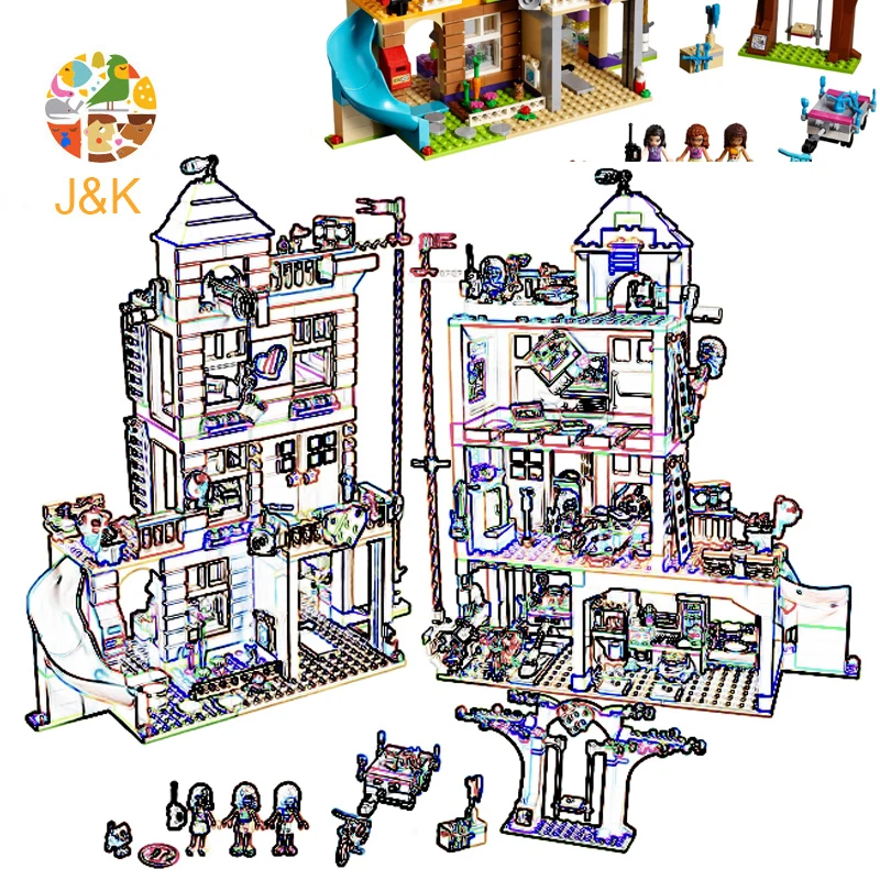 41340 девочки Друзья серии игрушки 808 шт Дом дружбы строительные блоки кирпичи