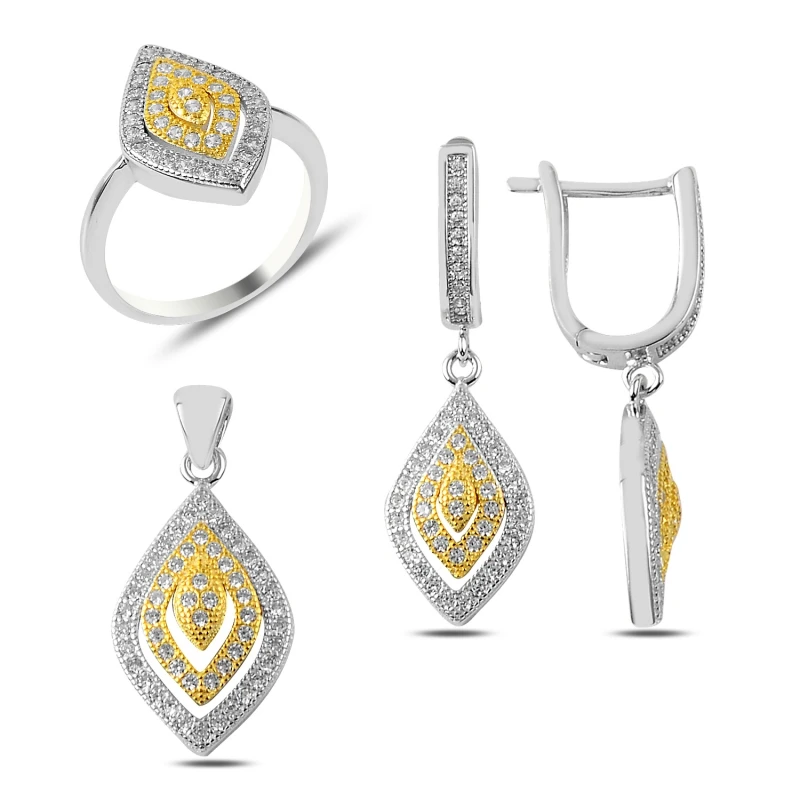 

Silver 925 Sterling Zircon Cubic Zirconia Set
