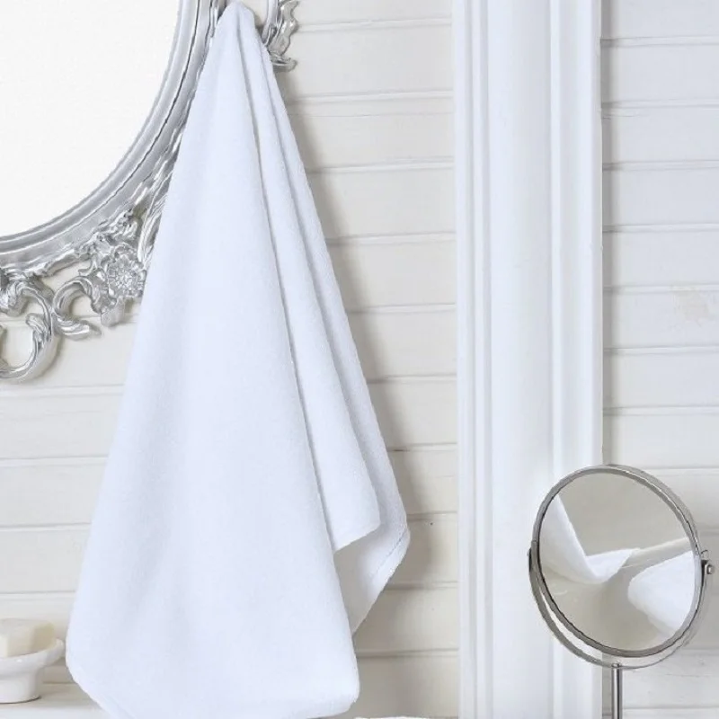 Полотенце махровое белое для гостиниц плотность 470г/м2 высокой износостойкости и