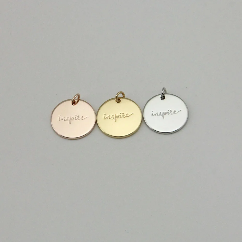 Подвеска с гравировкой в виде диска