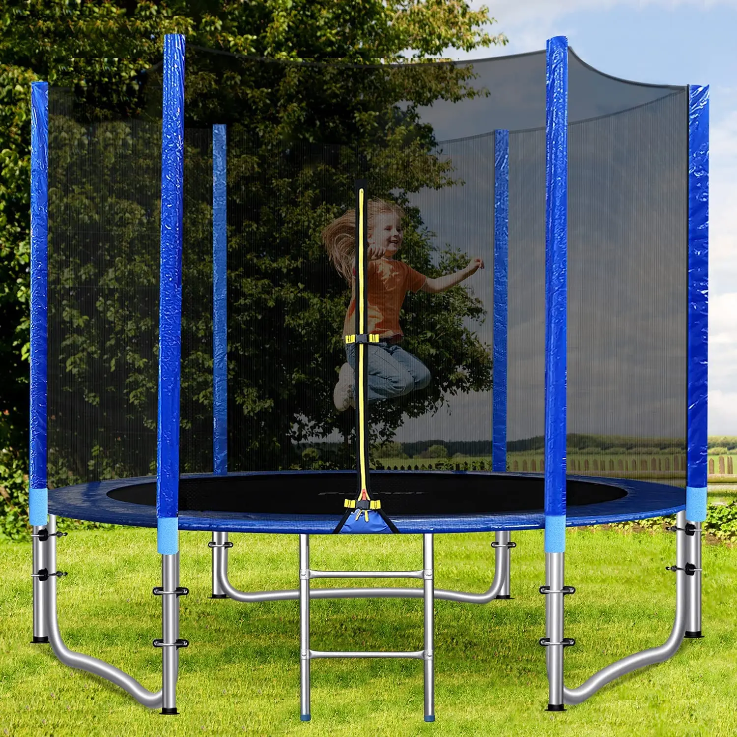 

Trampoline Dia 305cm, outdoor Trampoline child with TUV certified GS, garden Trampoline with safety net, scale, protective pad and accessories, for indoor and l'jardin etc.