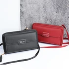 Женская сумка через плечо, из искусственной кожи, двухслойная вместительная сумка с отделениями для карт, Портативная сумка через плечо, 2021