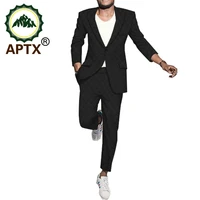 mens business suit african print one button jacketpants slim fit formal suits coats blazer dashiki aptx ta1816001