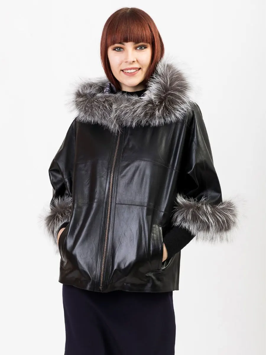 Winter Women's Winter Parka Real Fox Fur Coats With Genuine Sheepskin Leather Whole Skin 2021 Fur Coat Natural Fox Fur Jacket