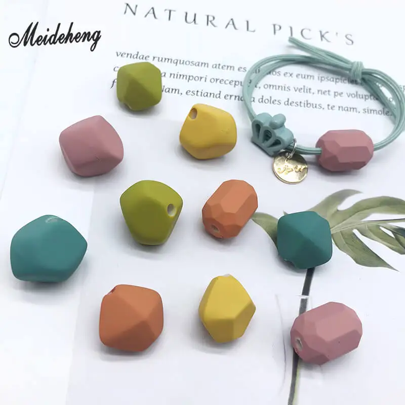 Acrylic DIY Stone Diamond Cylinder Beads for Jewelry Making Autumn Winter Color Through Hairpin Headdress Hole Loose Beads  | Украшения