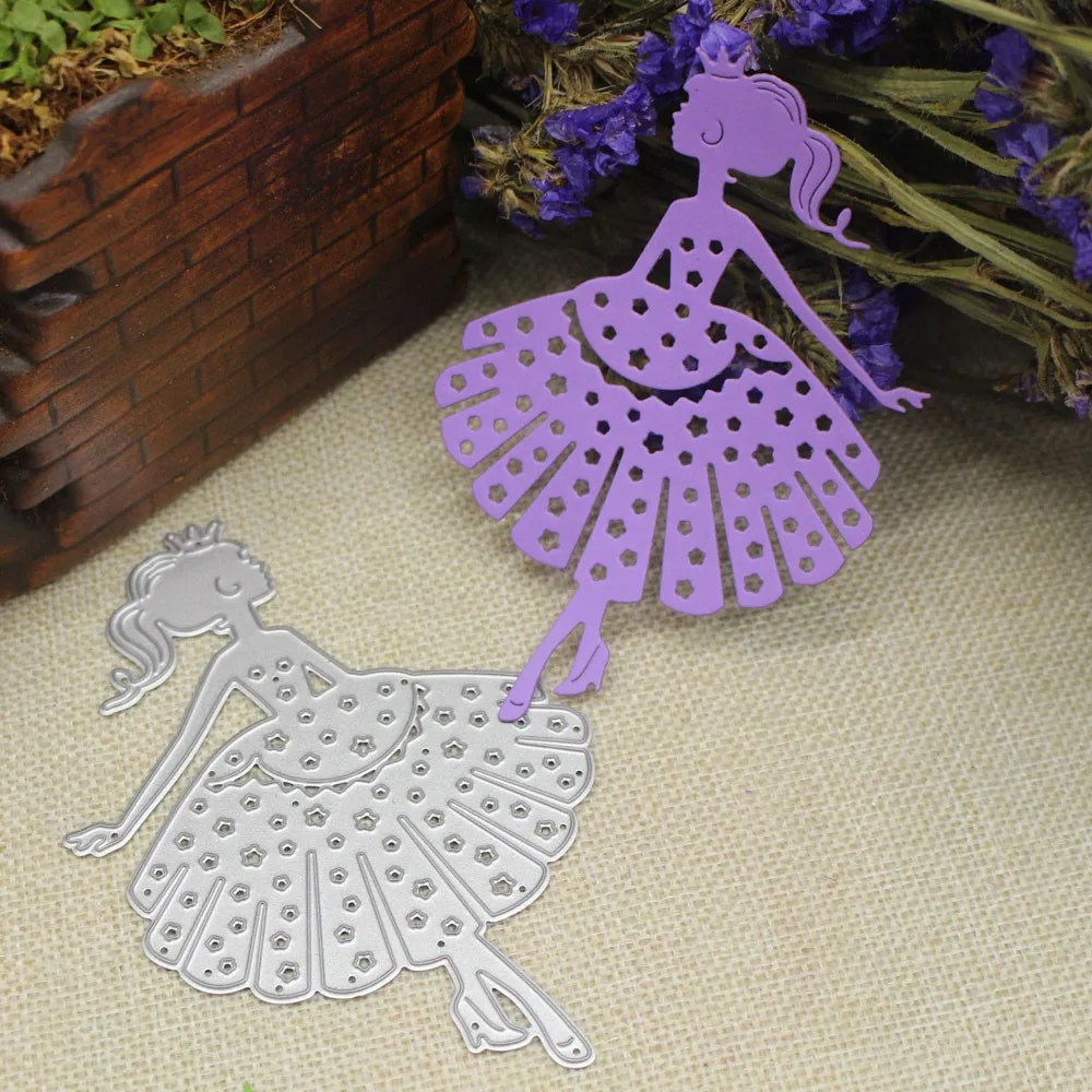 Маленькая девочка металлические Вырубные штампы для сделай сам Скрапбукинг