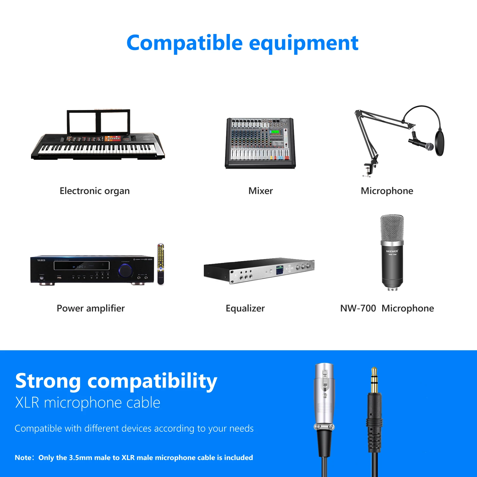 Neewer Профессиональная студия вещания Запись конденсаторный микрофон и Arm стенд с