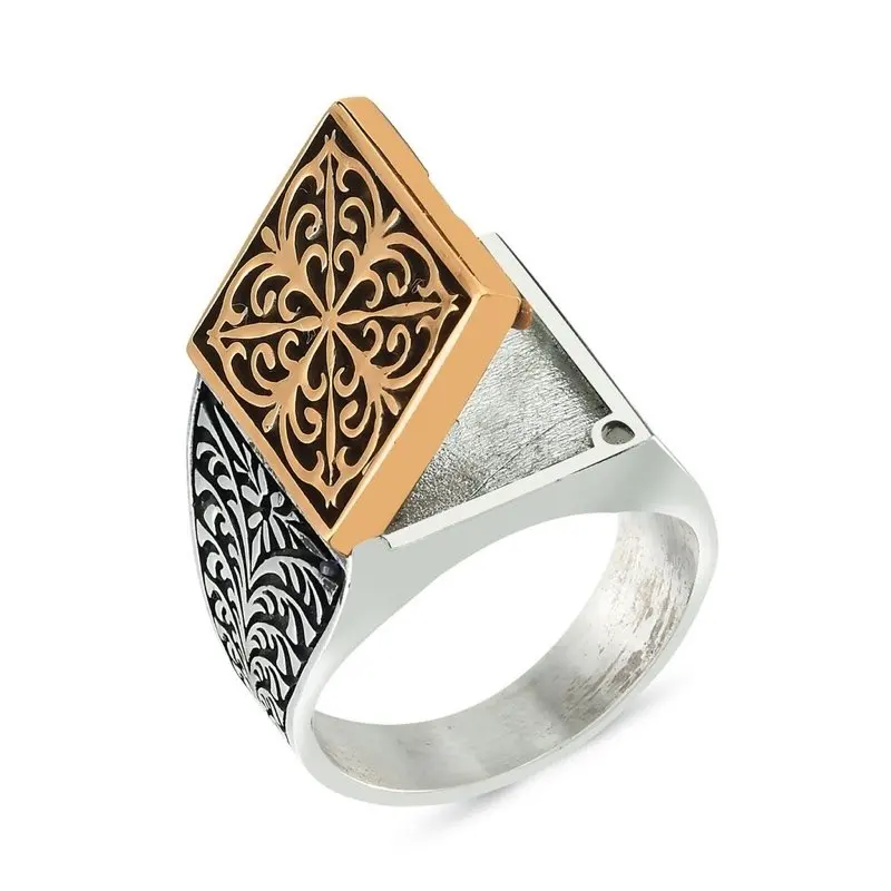 Мягкое открытое серебряное мужское кольцо ручной работы подарочное Ювелирное