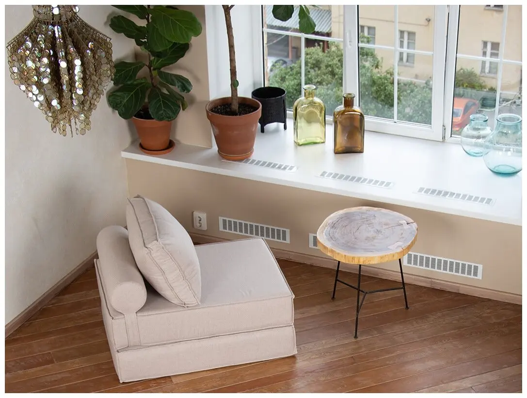 Chair bed puff SPB &quotvelvet" folding with removable covers |