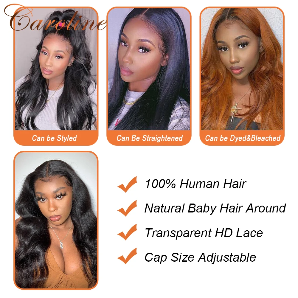 Body Wave Lace Front Wig For Women Brazilian Body Wave Wig Human Hair HD Transparent Lace Frontal Wig 5x5 HD Lace Closure Wig