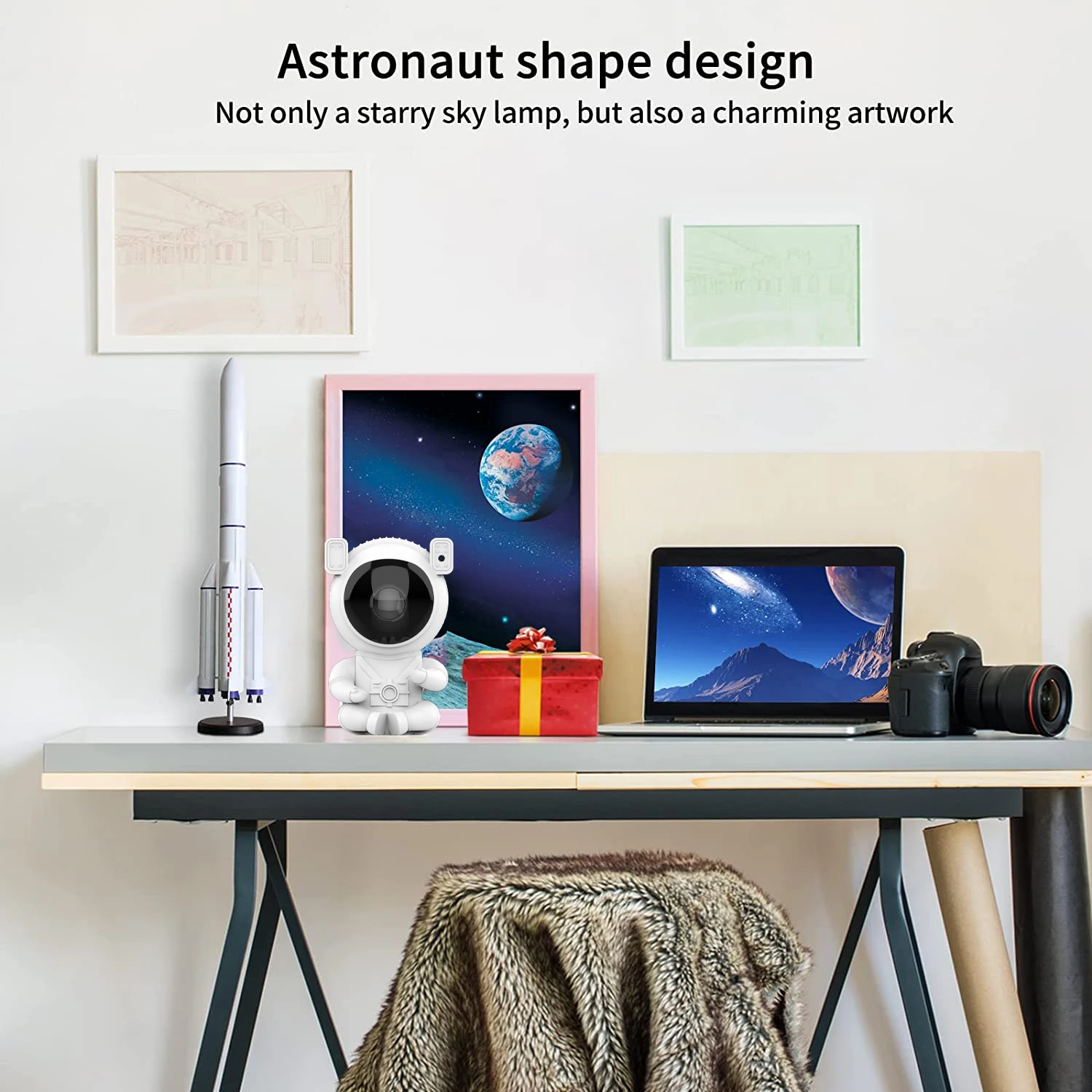 Galaxy Star проектор сидящий астронавт ночник 360 регулируемое украшение для спальни