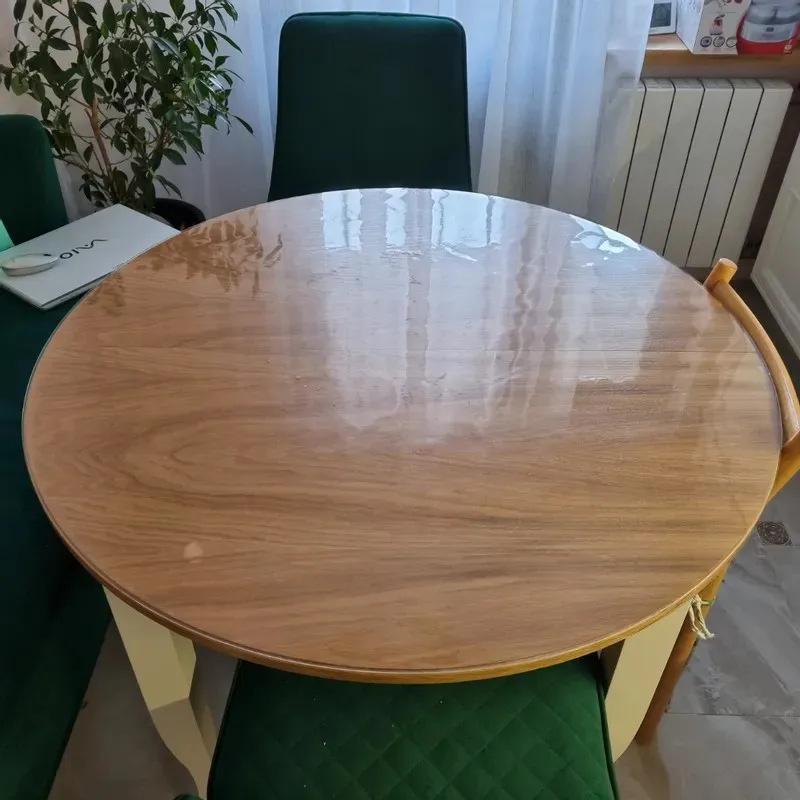 Силиконовая скатерть гибкое круглое глянцевое стекло 0 8 1 5 2 мм защитная Подложка