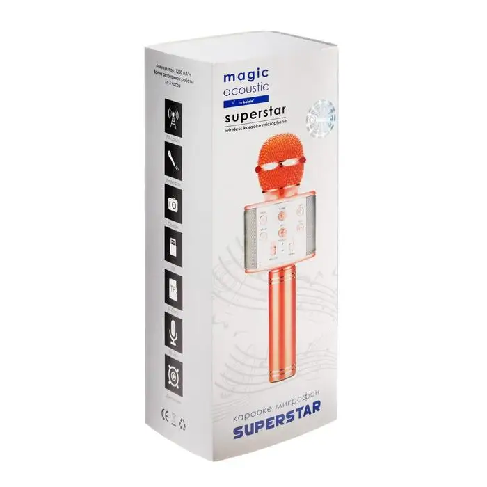 Microphone for karaoke belsis ma3001be Bluetooth FM microSD Silver | Электроника
