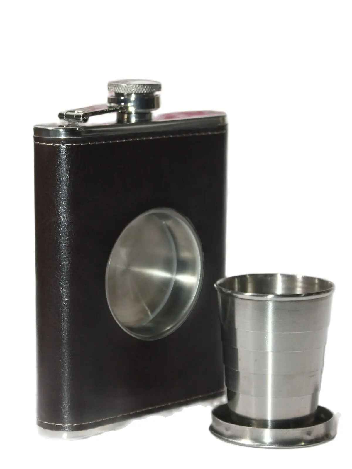 

8 oz High Quality Wine Whisky Pot Bottle Hip Flasks Drinker Alcohol Bottle Portable Steel with Drinkware Wine Cup