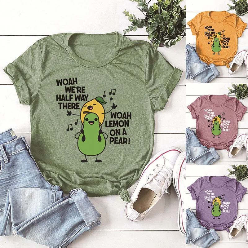 

Lemon On A Pear, Funny Foodie Lyric meme Tshirt women Lemon T-Shirt