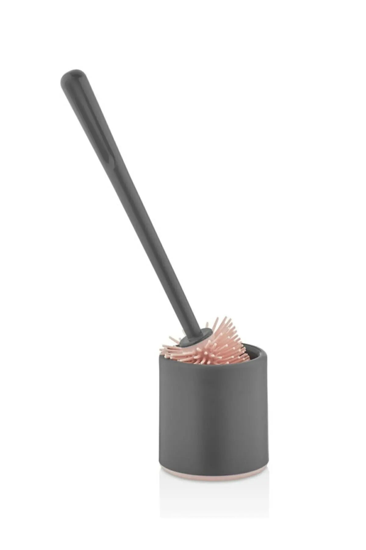 

Oval Silicone Toilet Brush Home New High Quality Brush Dirt Does Not Rust 10x36 Hygienic Easy Clean Germ Does Not Harbor gray