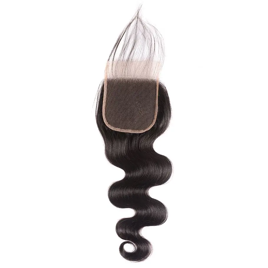 Closure Only 5x5 Transparent Lace Frontal Only Remy Body Wave 100% Human Hair Pre Plucked 13x4 Closure With Baby Hair Free Part