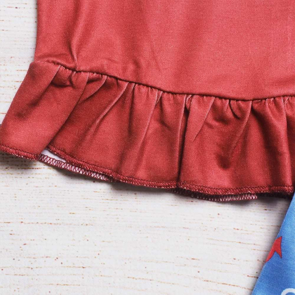 Детский хлопковый комплект одежды из 2 предметов на лето новый стиль Футболка с