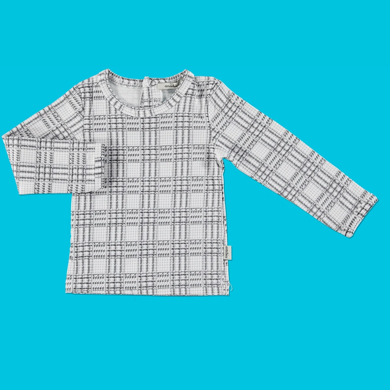 Детские боди с длинными рукавами из органической клетчатой ткани ebek Antebies |
