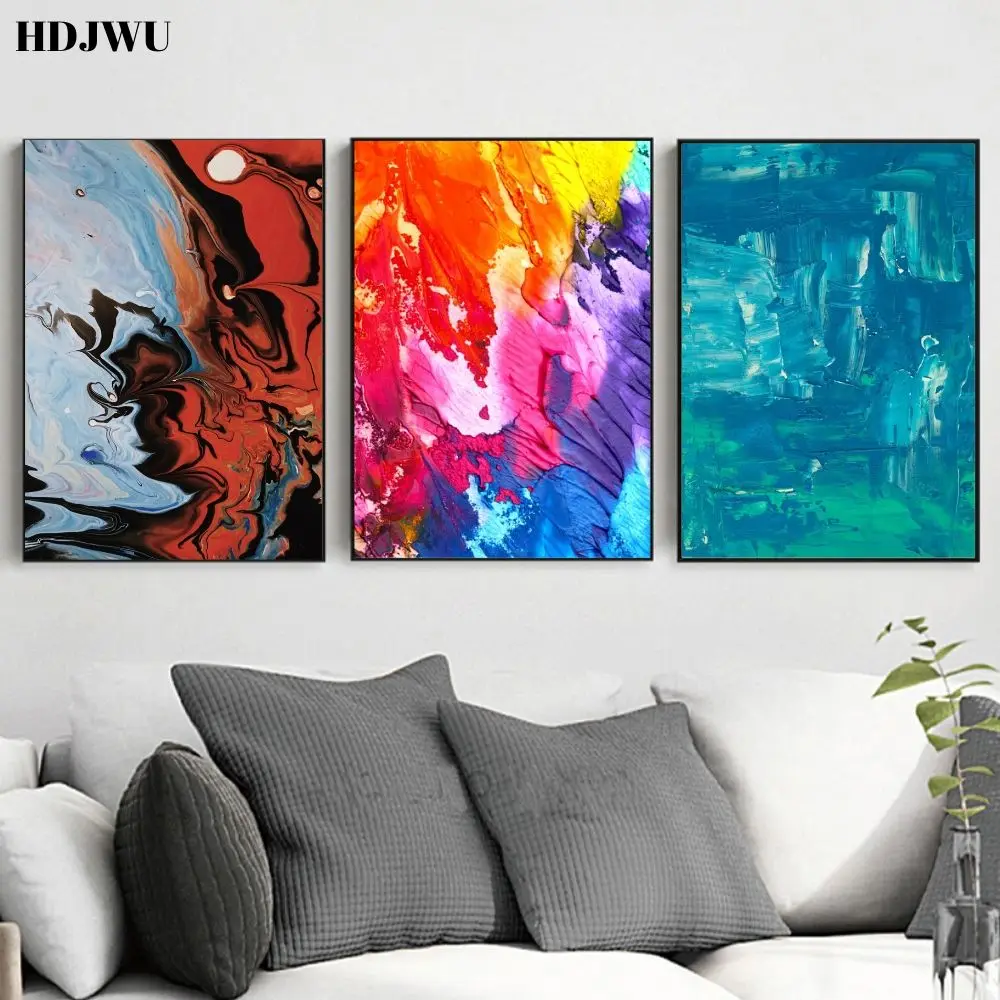 Смешанные цвета Абстрактная живопись Настенная картина ПЕЧАТЬ Плакаты для