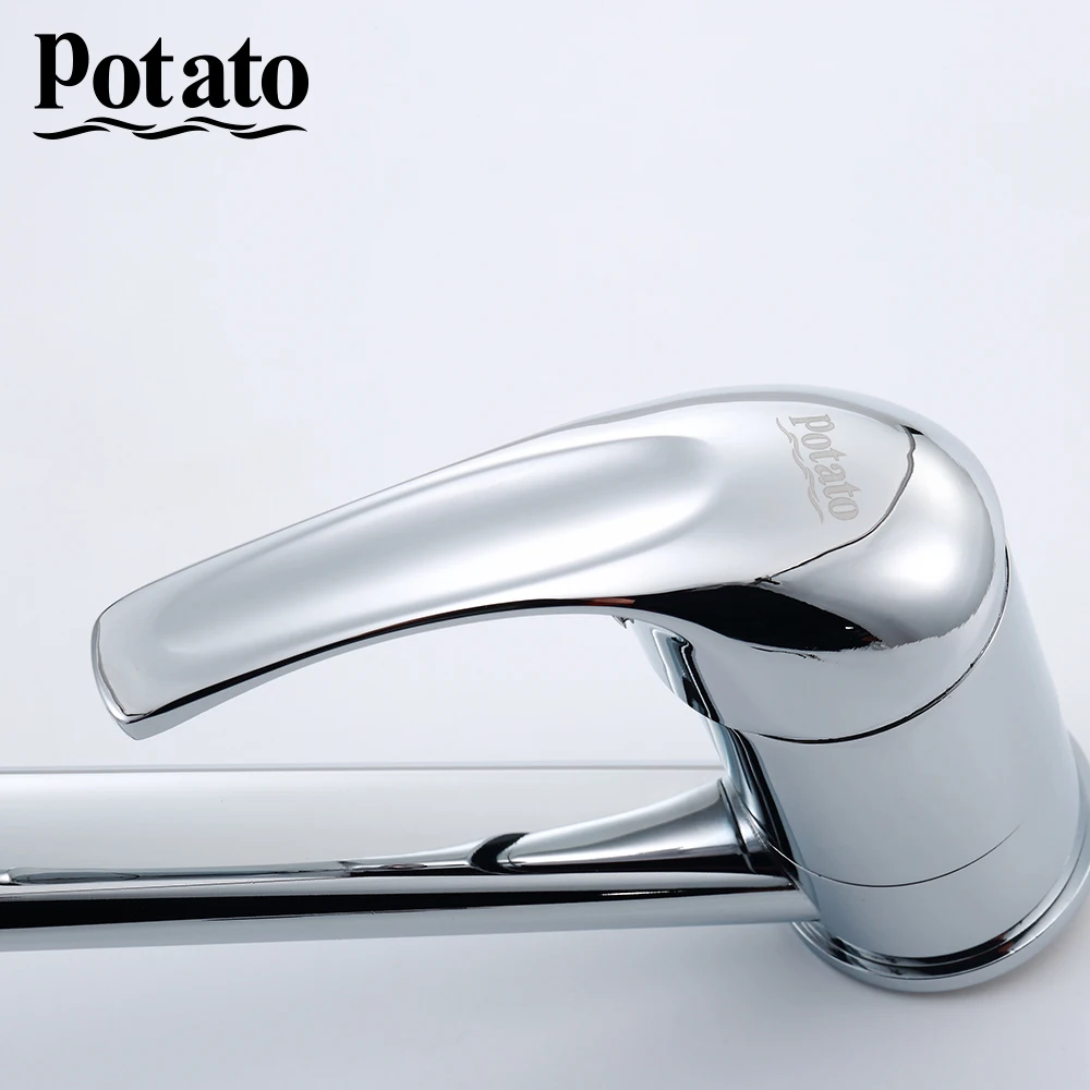 Potato Kitchen Faucet Classic Pull Out Modern Polished Chrome plated Single Handle Swivel Spout Vessel Sink Mixer Tap p4204p4504 |