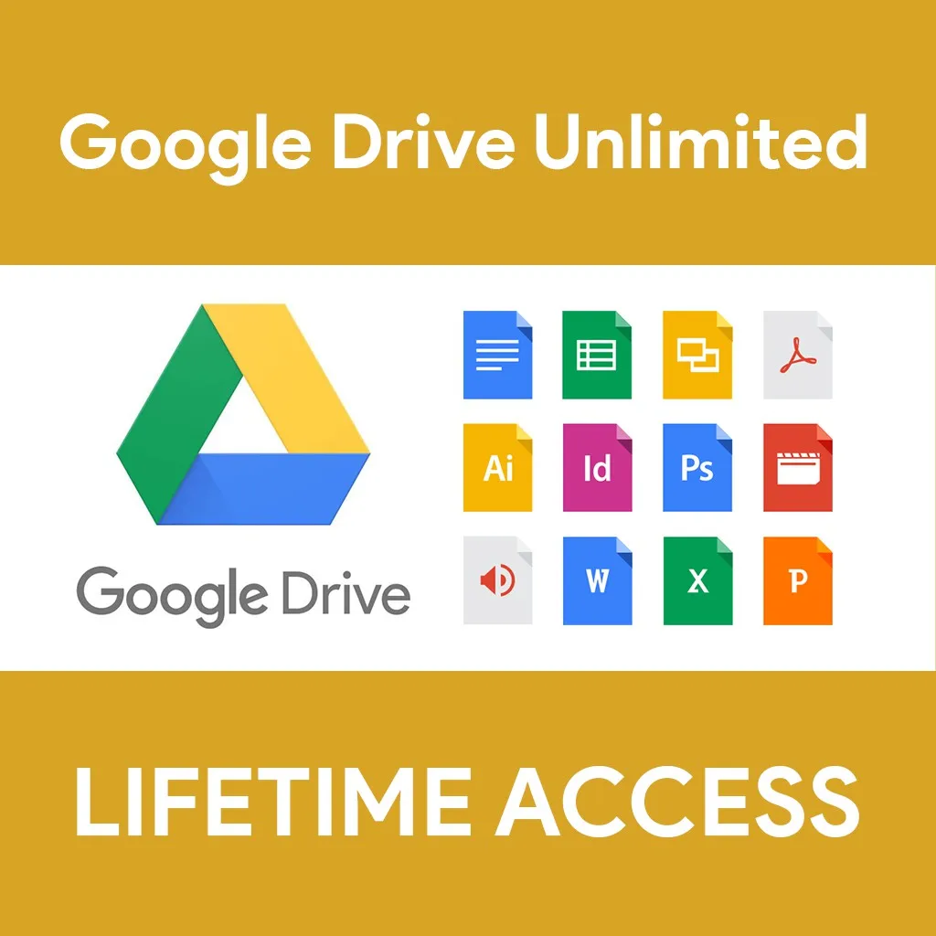 

Google Drive Unlimited Storage with Personal Gmail for Unlimited Time 100Delivery Guarantee