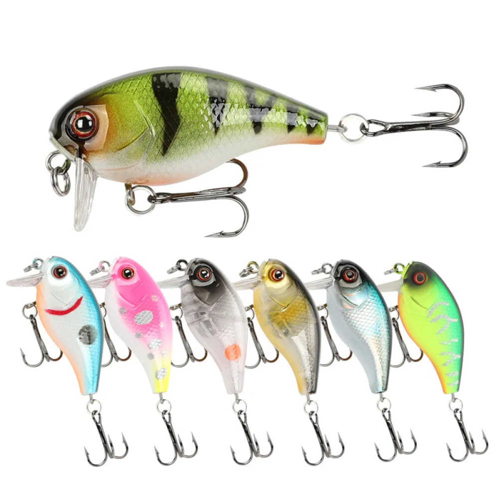 

5pcs 4cm 4.5g Wobblers Minnow Fishing Lure Carp Fishing Bionic Bait Slowing Float Chubby Wobbler Trout Striped bass Lure Tackle