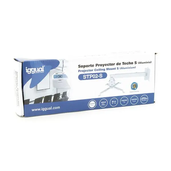 Tilt and Swivel Ceiling Mount for Projectors iggual STP02-S IGG314579 -22 5 - 22 5° -15 15° Aluminium White | Компьютеры и офис