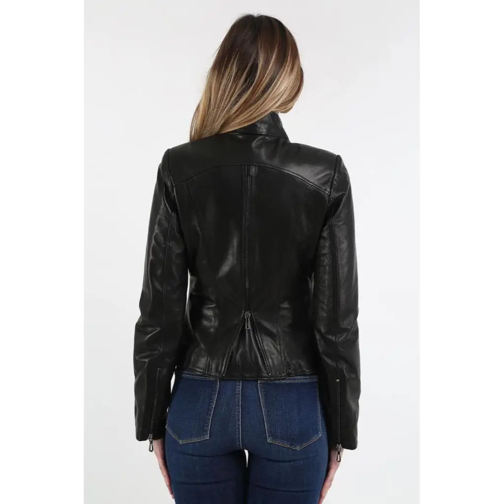 Women Leather Jacket Genuine Real Leather Jacket leather Coat lambskin coat Female Jacket Genuine Leather Women's Black Coat