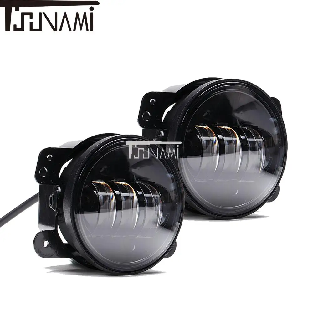Две пары 18 Вт противотуманные фары круглые светодиодные дальнего света