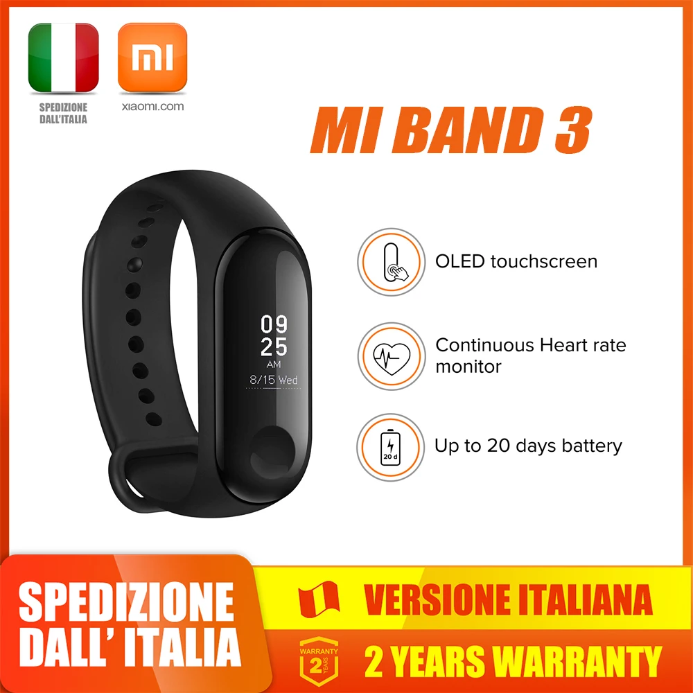 Xiaomi Mi Band 3 умный Браслет фитнес трекер монитор сердечного ритма мгновенное