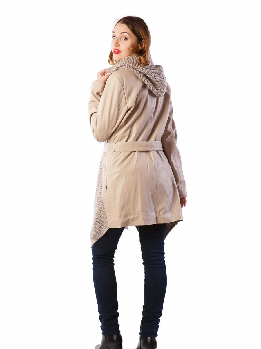 Fashion Knitwear jacket natural jacket real leather jacket warm Jacket 2021 Turkish Moda