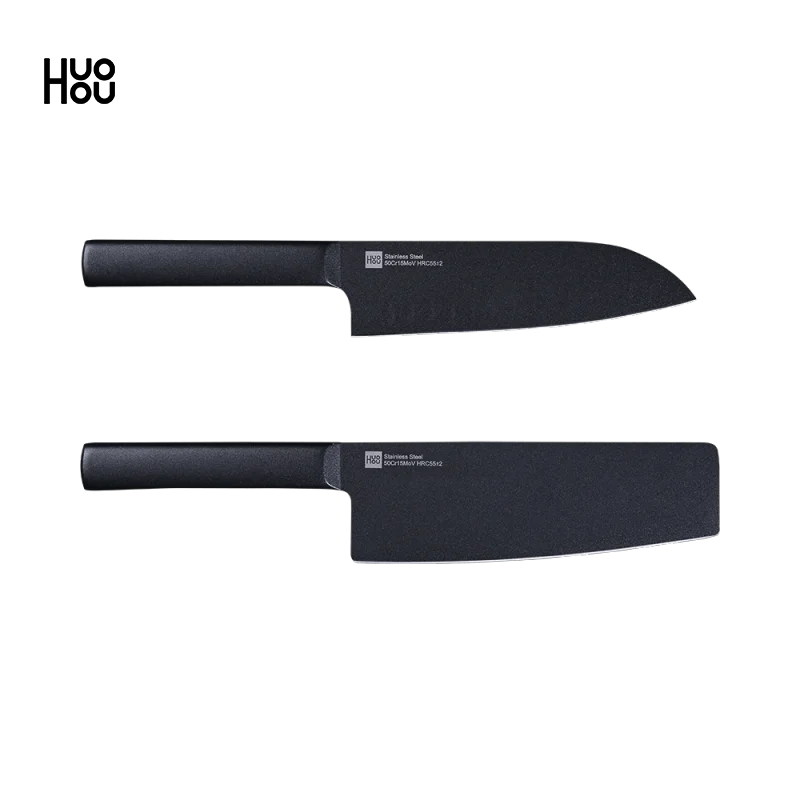 Huohou stainless steel kitchen knives sets set Damascus chef knife holder | Дом и сад