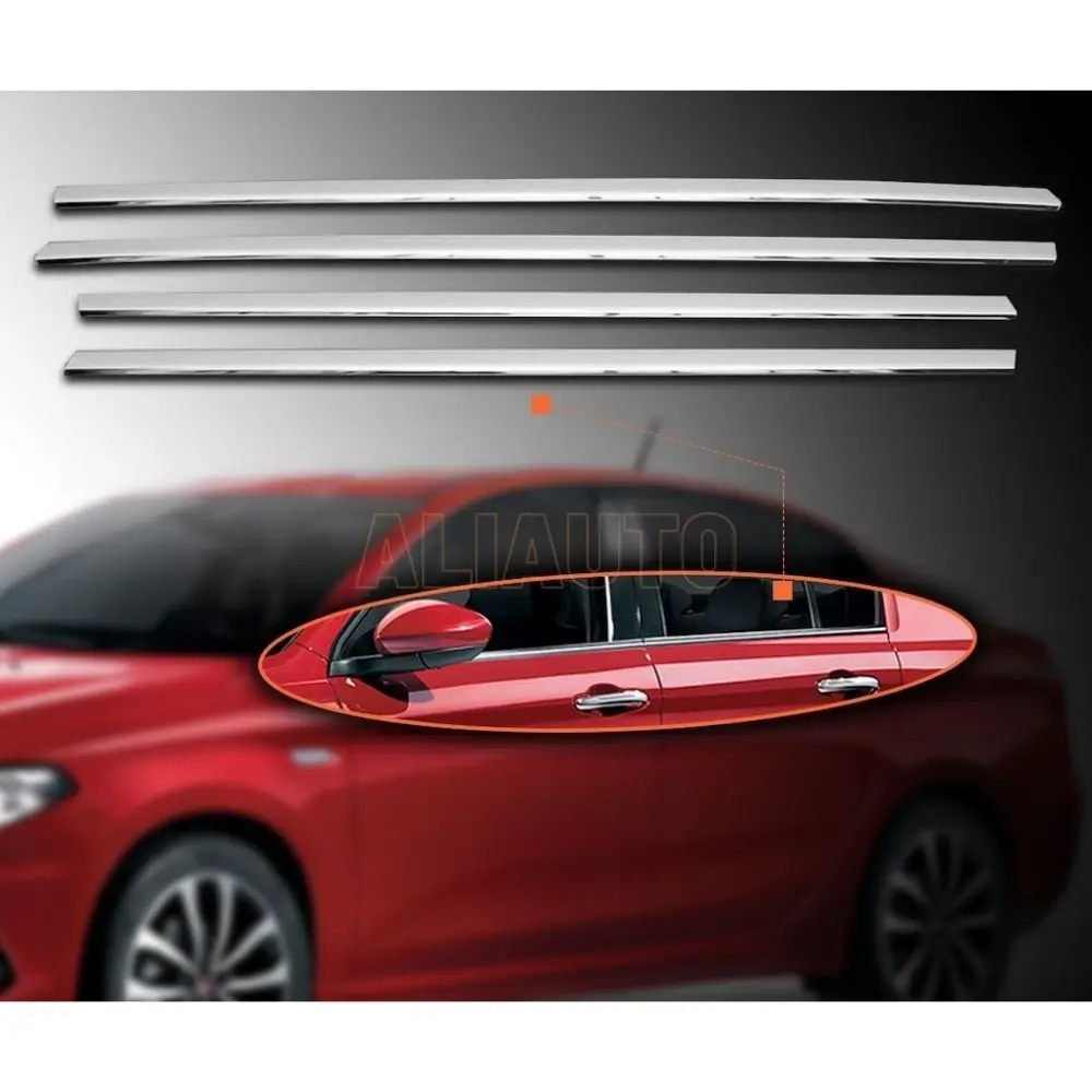 Для Fiat Tipo -Neon Sedan 2015-Up хромированные аксессуары из нержавеющей стали 7 шт. рамка
