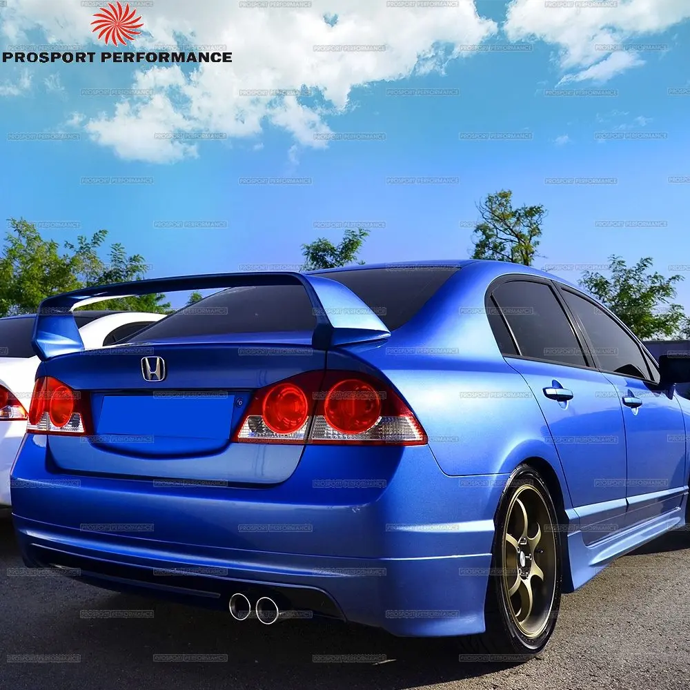 Honda Civic 4D 2006 2012 Юбка заднего бампера &quotMUGEN Style&quot (АБС пластик)|Юбка бампера| |
