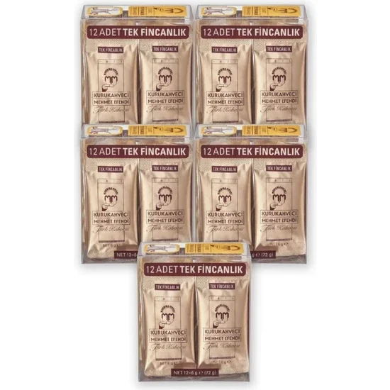 

GREAT Kuru Kahveci Mehmet Efendi Kurukahveci Mehmet Efendi Turkish Coffee Single Cup 12X6 Gram X5 Package (60 FREE SHİPPİNG