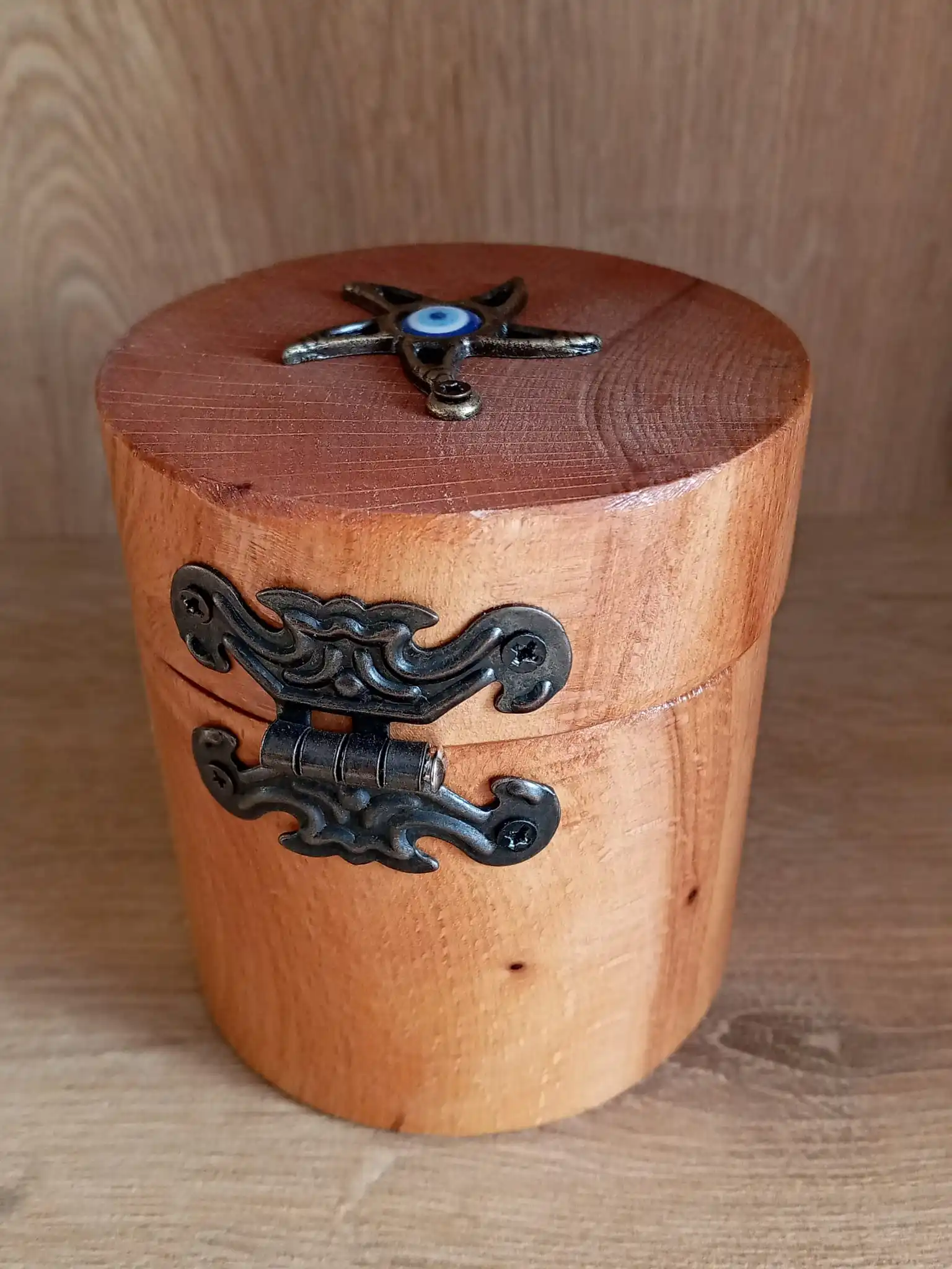 Rustic Wood Wedding Ring Necklace Box. Authentic Box.