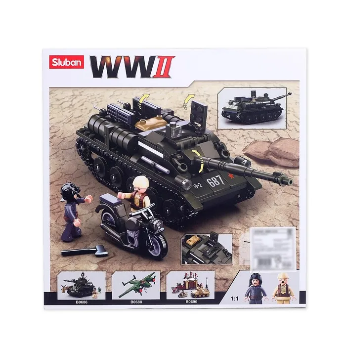 Конструктор Армия Боевой танк 338 деталей конструкторы sluban игрушки - купить по