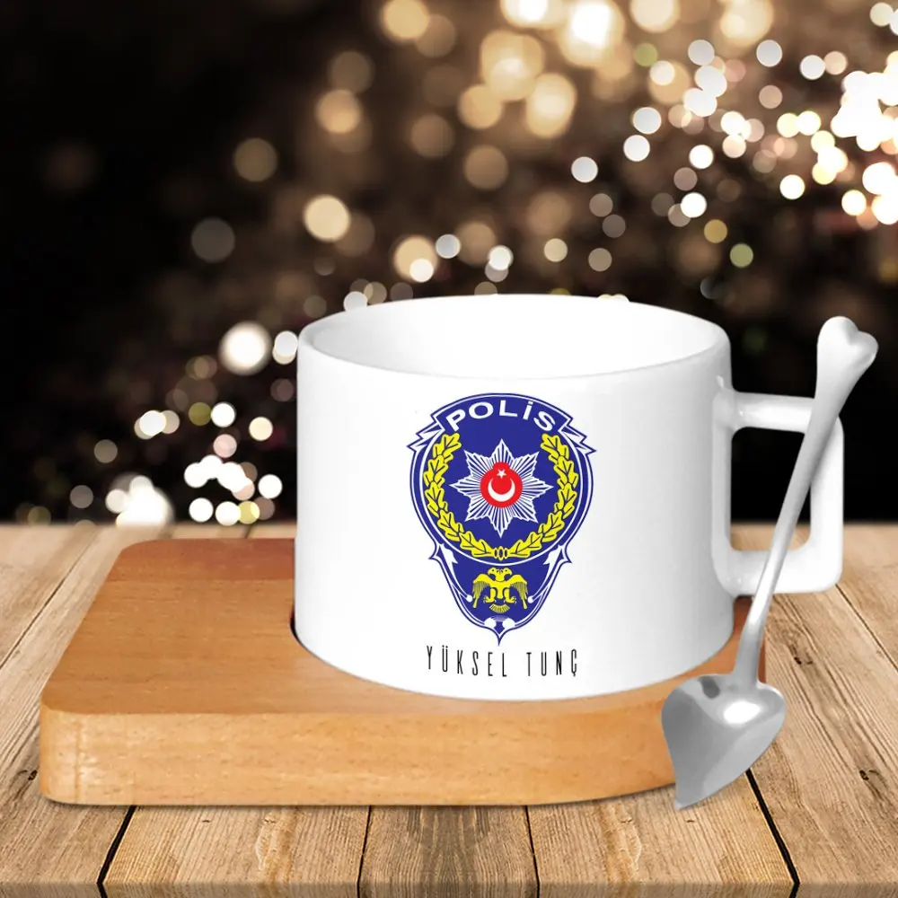 

Персонализированная профессиональная полицейская деревянная керамическая чашка Altlıklı-2