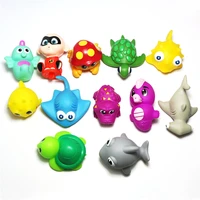 5pcsbag randomly sea animals series cartoon environmental reusable small toys children bath toys babys favorite gift