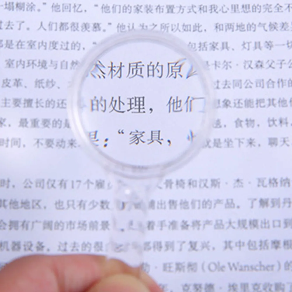 Акриловое прозрачное бензольное пластиковое увеличительное стекло 35 мм с