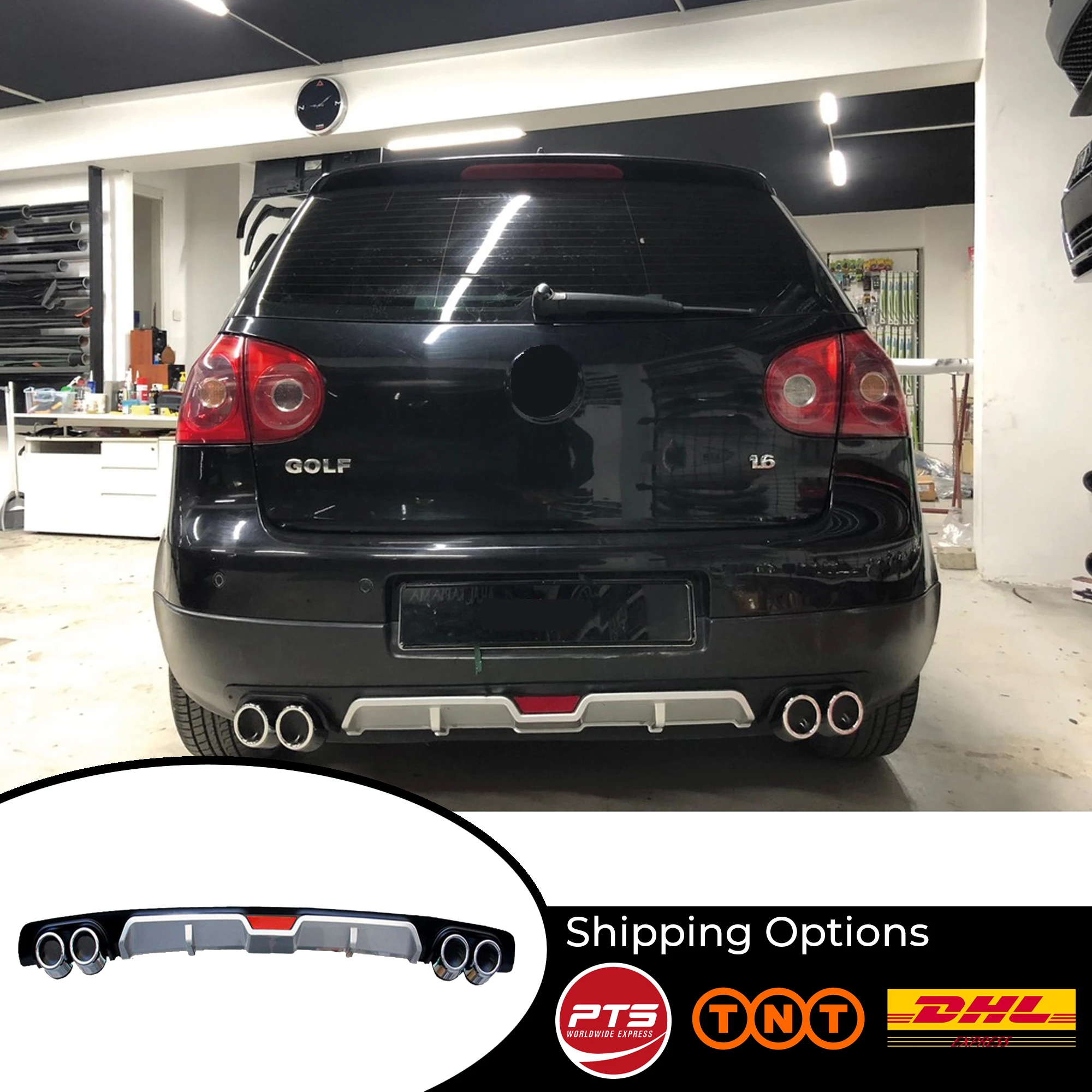 

Автомобильный задний бампер, губа, спойлер, диффузор для VW Golf 5, универсальный задний диффузор, комплект спойлера