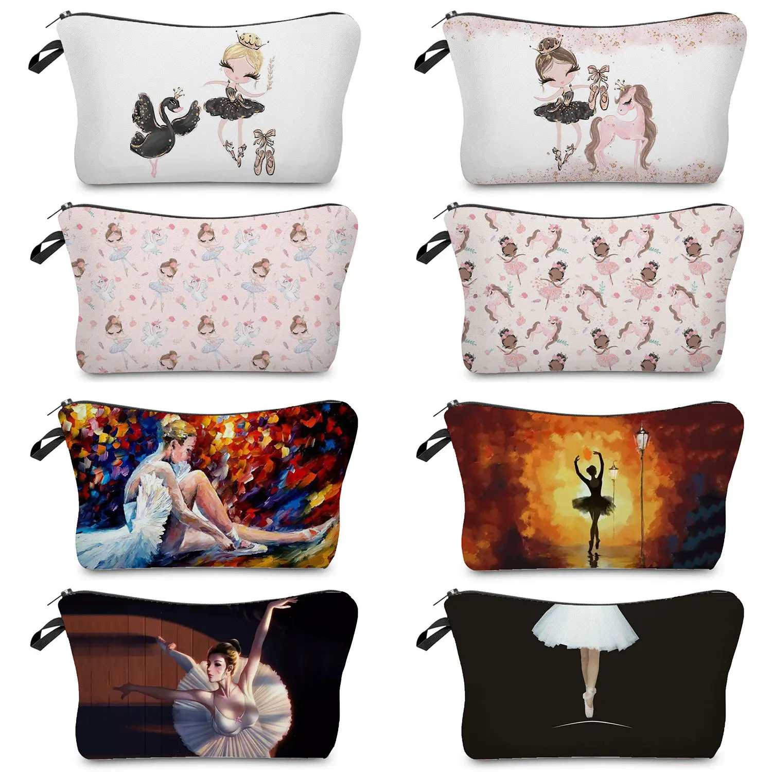 

Lovely Ballet Dancer Girl Print Cosmetic Bag Women Fashion Makeup Bags Teenager Girls Cosmetic Case Female Toiletries Organizer