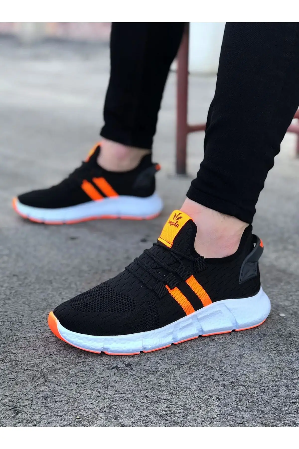 

Babba WG102 Orange Black Men's Sneakers. 2021 New