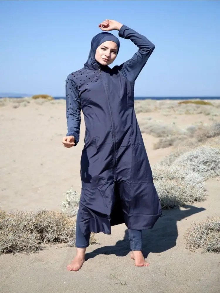 

Хиджаб мусульманский с длинным рукавом, Модный полностью закрытый хиджаб с мусульманской тематикой, турецкий кафтан, лето 2021