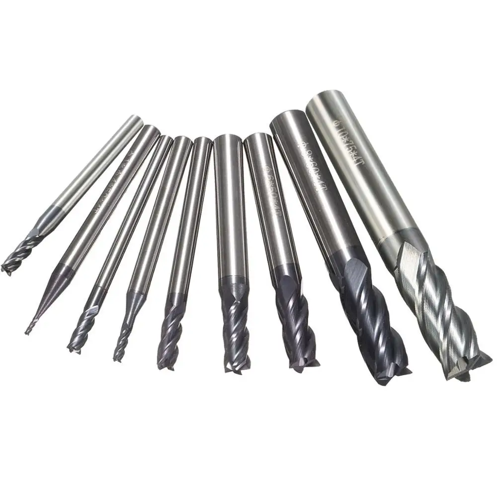

1-10mm 4 Flutes Tungsten Carbide Milling Cutter HRC50 Milling Cutter CNC Tool