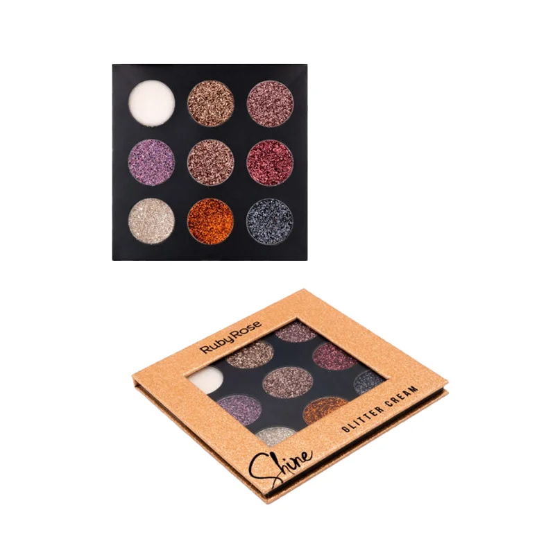 Палетка кремовых глиттеров Ruby Rose Shine Gold 1 шт | АлиЭкспресс