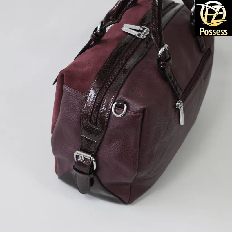 Женская сумка BALIVIYA BRAND T16-10 натуральная замша+кожзаменитель | Багаж и сумки