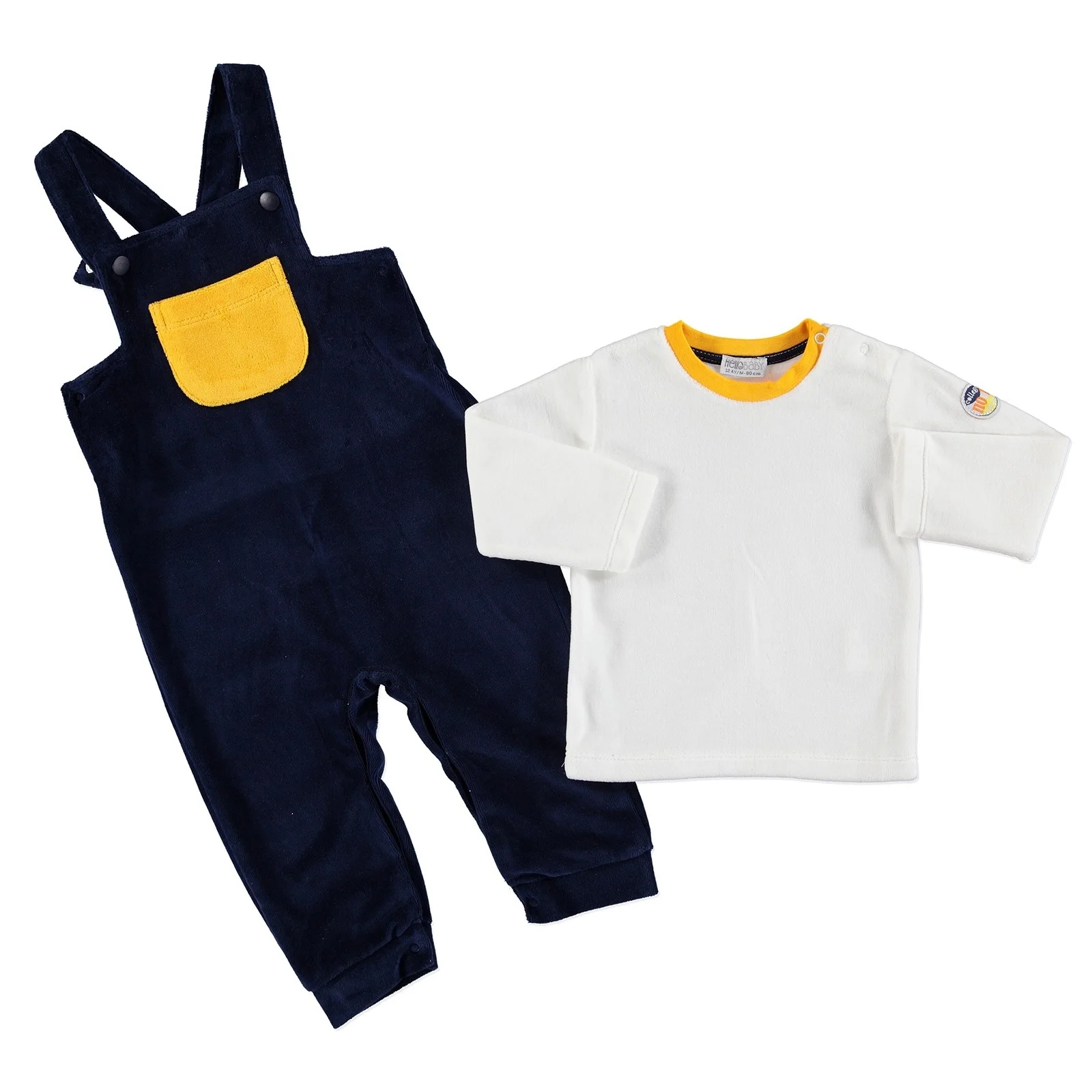 Ebebek HelloBaby маленький чемпион Детский свитшот бархатный комбинезон |